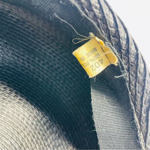 Vintage Black Woven Beret Newsboy Cap - Picture 8 of 9